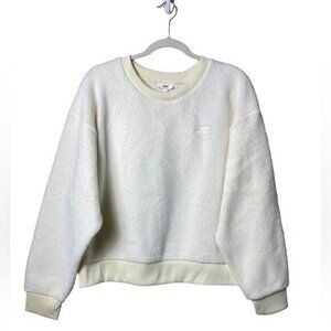Levi's‎ Women's Meadow Polar Fleece Crew Sweatshirt Size Large Sherpa Coz…
